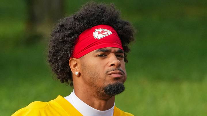 Kansas City Chiefs cornerback Mansoor Delane (5) looks on