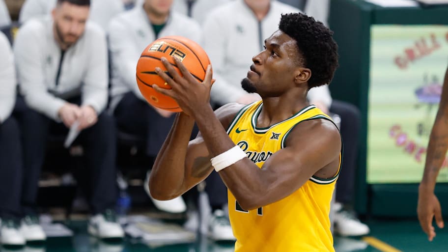 Baylor guard Tounde Yessoufou shoots a free throw.