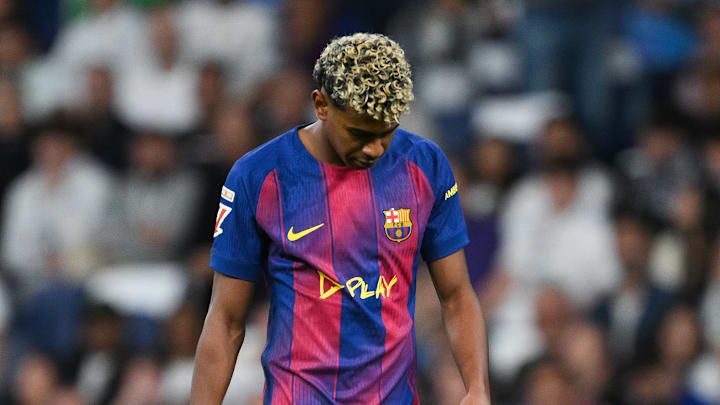 Lamine Yamal lors de Real Madrid - FC Barcelone. Lamine Yamal lors de Real Madrid - FC Barcelone.