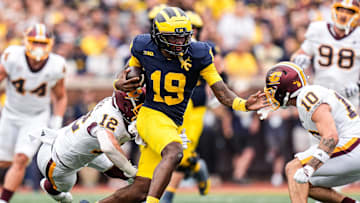 True freshman quarterback Bryce Underwood and the Michigan offense were rolling against Central Michigan on Saturday.
