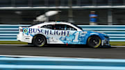 Sep 14, 2024; Watkins Glen, New York, USA; NASCAR Cup Series driver Ross Chastain (1) during practice and qualifying for the Go Bowling at The Glen at Watkins Glen International.