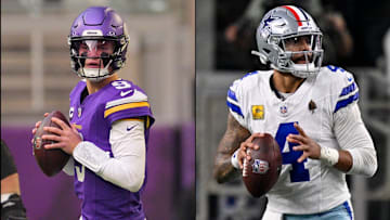 J.J. McCarthy and Dak Prescott make up this week's quarterback matchup on Sunday Night Football. 