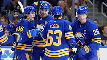 Buffalo Sabres players including Mattias Samuelsson