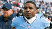 Former Tennessee Titans safety Quandre Diggs (28) walks off the field post game against the New England Patriots