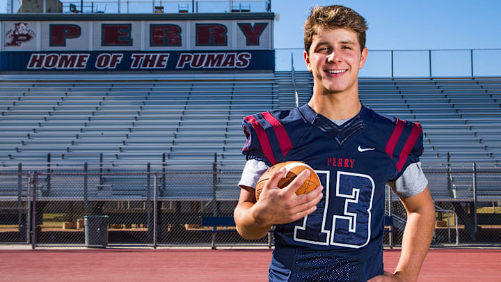 Brock Purdy was the Arizona Gatorade Player of the Year as a senior at Perry High School in 2017.