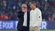 Luis Campos et Luis Enrique, en discussions au Parc des Princes