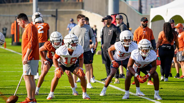 Texas Longhorns practice