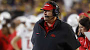 New Mexico Lobos head coach Jason Eck on the sideline in the first half against the Michigan Wolverines at Michigan Stadium. Mandatory Credit: Rick Osentoski-Imagn Images