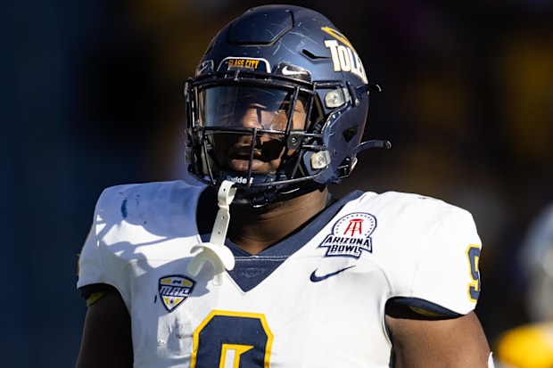 Toledo Rockets DT Darius Alexander against the Wyoming Cowboys in the Arizona Bowl.