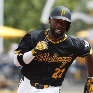 Pittsburgh Pirates right fielder Andrew McCutchen (22) runs the bases on his way to scoring a run against the Minnesota Twins during the fifth inning at PNC Park on June 9.