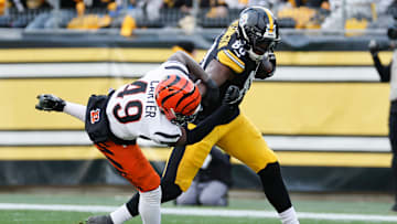 Pittsburgh Steelers tight end Darnell Washington, Cincinnati Bengals linebacker Barrett Carter
