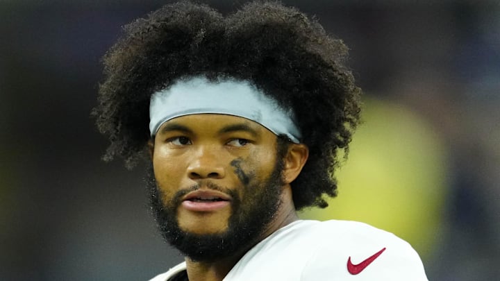 Arizona Cardinals quarterback Kyler Murray (1). Mandatory Credit: Kirby Lee-Imagn Images