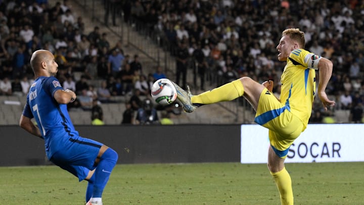 Dejan Kulusevski in action for Sweden 