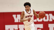 Newport's Taylen Kinney (0) brings the ball up the court during Newport's 81-50 win over Beechwood in the All 'A Classic Tuesday, Jan. 10, 2023.

Alla25