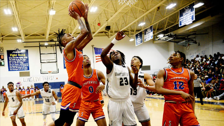 Huntington hosts Southwood in an LHSAA Select Division I quarterfinal boys basketball game on March 3, 2023.