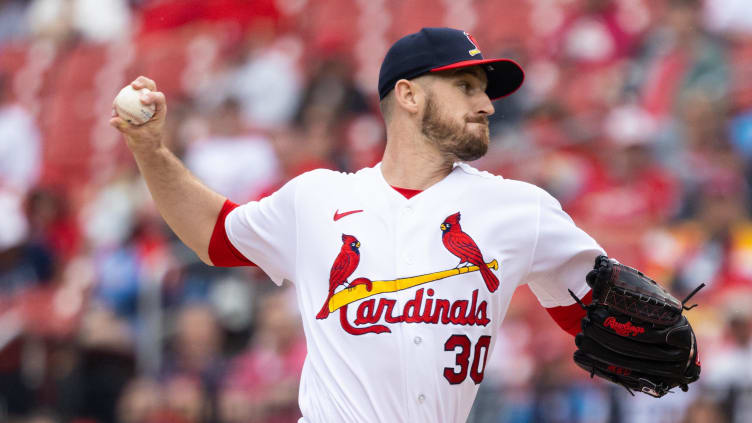 Jun 11, 2023; St. Louis, Missouri, USA;  St. Louis Cardinals relief pitcher Chris Stratton (30)