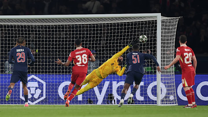 Alisson somehow kept a clean sheet against Paris St.-Germain