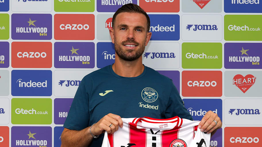 Jordan Henderson has not played in the Premier League since leaving Liverpool. | X/BrentfordFC