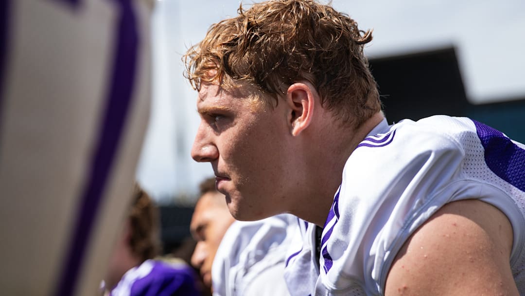 Charlie Crowell catches a breather during 2024 fall camp.