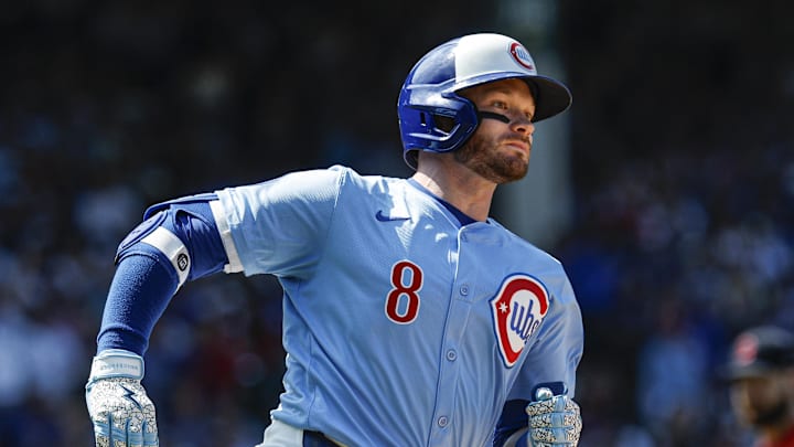 Chicago Cubs left fielder Ian Happ.