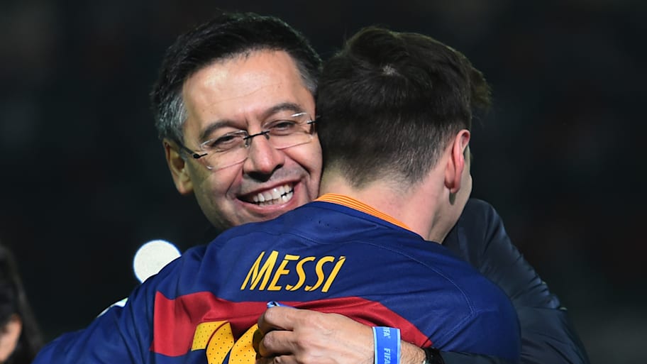 Lionel Messi and Josep Maria Bartomeu