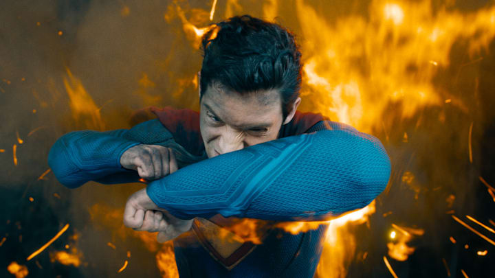 DAVID CORENSWET as Superman in DC Studios’ and Warner Bros. Pictures’ “SUPERMAN,” a Warner Bros. Pictures release.Courtesy of Warner Bros. Pictures