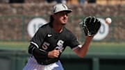 Chicago White Sox infielder Josh Rojas (5) against the Los Angeles Dodgers at Camelback Ranch-Glendale.