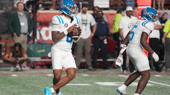 Oct 24, 2026; Austin, Texas, USA;  Mississippi Rebels quarterback Trinidad Chambliss (6) drops back to pass during the first half against the Texas Longhorns at Darrell K Royal-Texas Memorial Stadium.  Mandatory Credit: Scott Wachter-Imagn Images