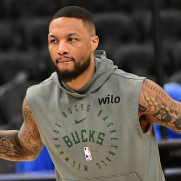 Milwaukee Bucks star Damian Lillard will miss the start of the NBA playoffs as he continues to recover from a blood clot.