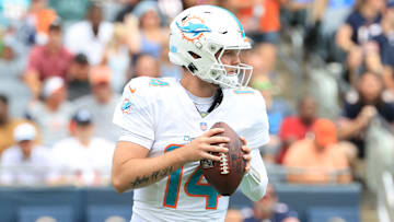 Miami Dolphins quarterback Quinn Ewers