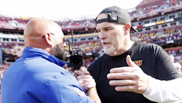 Washington Commanders head coach Dan Quinn and New York Giants head coach Brian Daboll