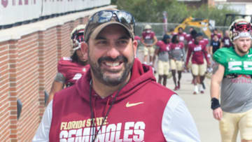 Florida State football and coaches players arrive for the fifth FSU spring football practice of the 2023 season on Thursday, March 23.

John Papuchis 1 Of 1