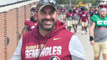 Florida State football and coaches players arrive for the fifth FSU spring football practice of the 2023 season on Thursday, March 23.

John Papuchis 1 Of 1