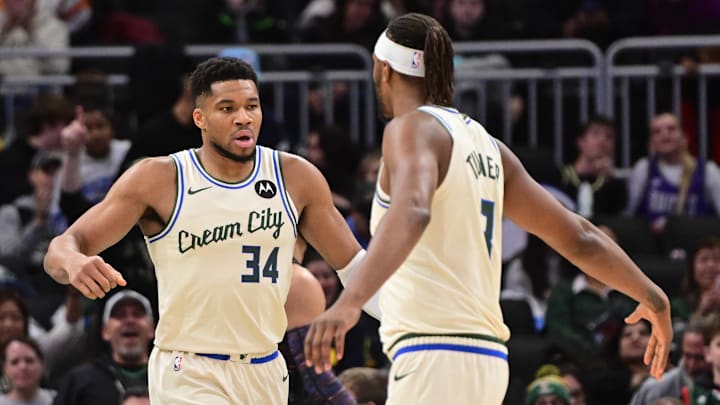 Milwaukee Bucks forward Giannis Antetokounmpo is a solid prop target on Monday.