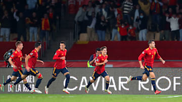 L'esultanza degli spagnoli