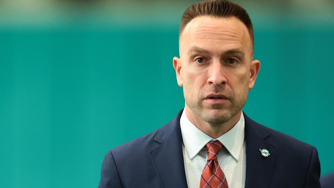 Jan 22, 2026; Miami Gardens, FL, USA; Miami Dolphins head coach Jeff Hafley looks on before his introductory press conference at Baptist Health Training Complex.
