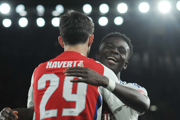 Kai Havertz and Bukayo Saka for Arsenal