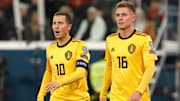 Thorgan et Eden Hazard.
