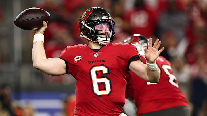 Baker Mayfield threw for over 300 yards in leading the Bucs past the Eagles