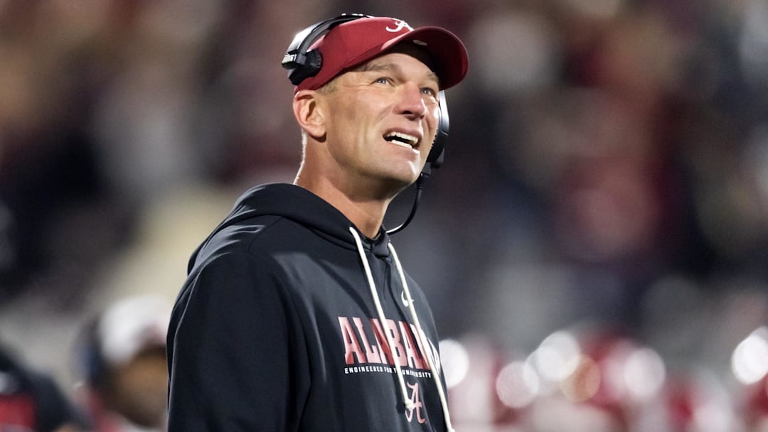 Alabama Crimson Tide head coach Kalen Deboer