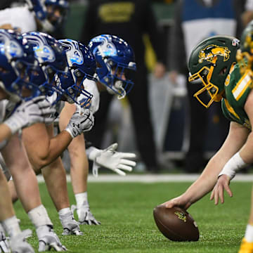 South Dakota State Jackrabbits and North Dakota State Bison football compete in the FCS semi-finals on Saturday, Dec. 21, 2024, at Fargodome in Fargo, Nouth Dakota.