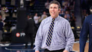 Georgia Tech Yellow Jackets head coach Josh Pastner reacts after a victory against the Louisville Cardinals at McCamish Pavilion. Mandatory Credit: Brett Davis-Imagn Images