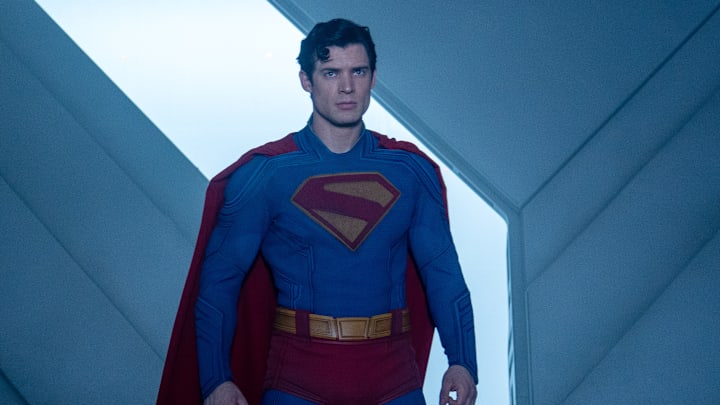 DAVID CORENSWET as Superman in DC Studios’ and Warner Bros. Pictures’ “SUPERMAN,” a Warner Bros. Pictures release. Photo Credit: Jessica Miglio. Copyright: © 2025 Warner Bros. Ent. All Rights Reserved.