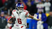 New York Giants quarterback Jaxson Dart has one goal in mind for these final four games of his rookie season.
