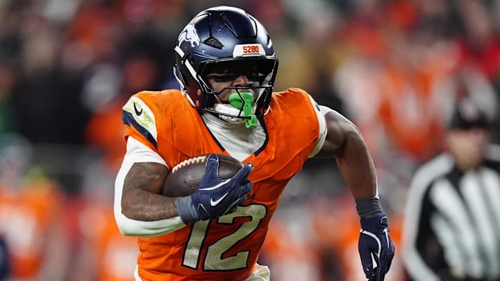 Denver Broncos running back RJ Harvey faces the Kansas City Chiefs in Week 17.