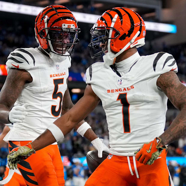 Cincinnati Bengals wide receivers Tee Higgins and Ja'Marr Chase
