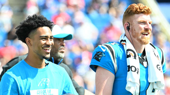 Bryce Young and Andy Dalton