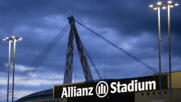A general view of Allianz Stadium is seen at the end of the...