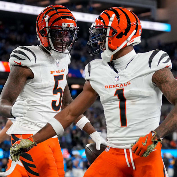 Cincinnati Bengals receivers Tee Higgins and Ja'Marr Chase