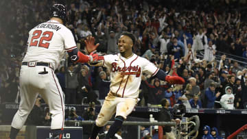 Atlanta left the Dodgers on the ground at the start of the National League Championship Series
